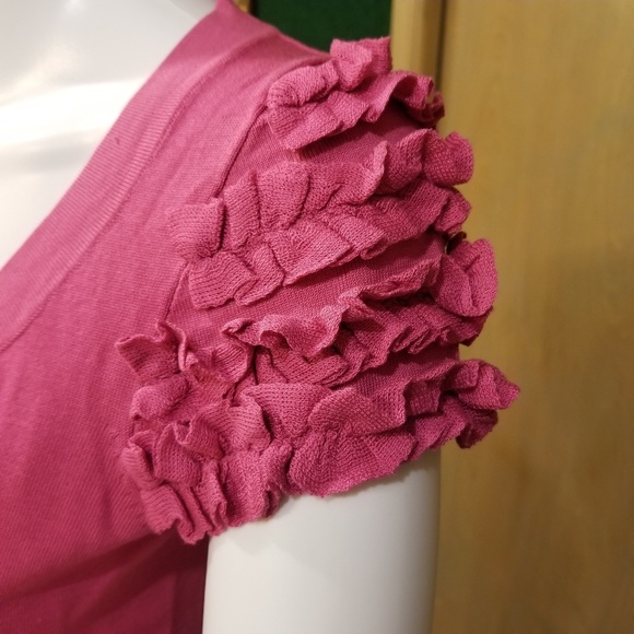 Pink silk/nylon blend sweater - Picture 2 of 6